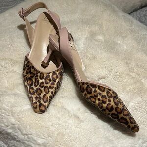 Leopard Print Slingback Heels